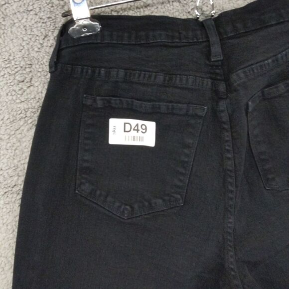NYDJ Slim Straight Leg Jeans Women 12 Black Made in‎ USA Old Label D49 - Picture 8 of 16